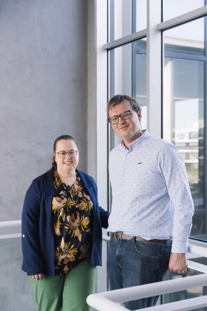 Medminds founders Nicolas Delahaut and Anke Bellens at Salesforce Healthcare & Life Sciences FY25 Partner Kick Off