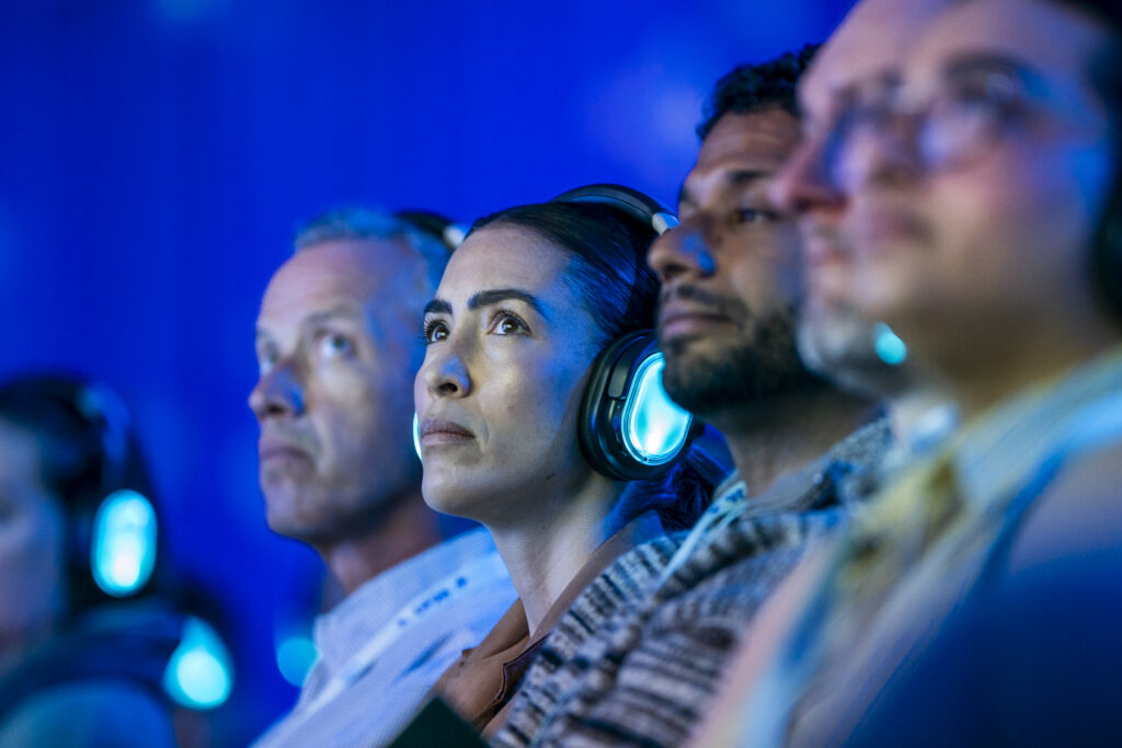 Attendees listening to a keynote presentation at Dreamforce 2026